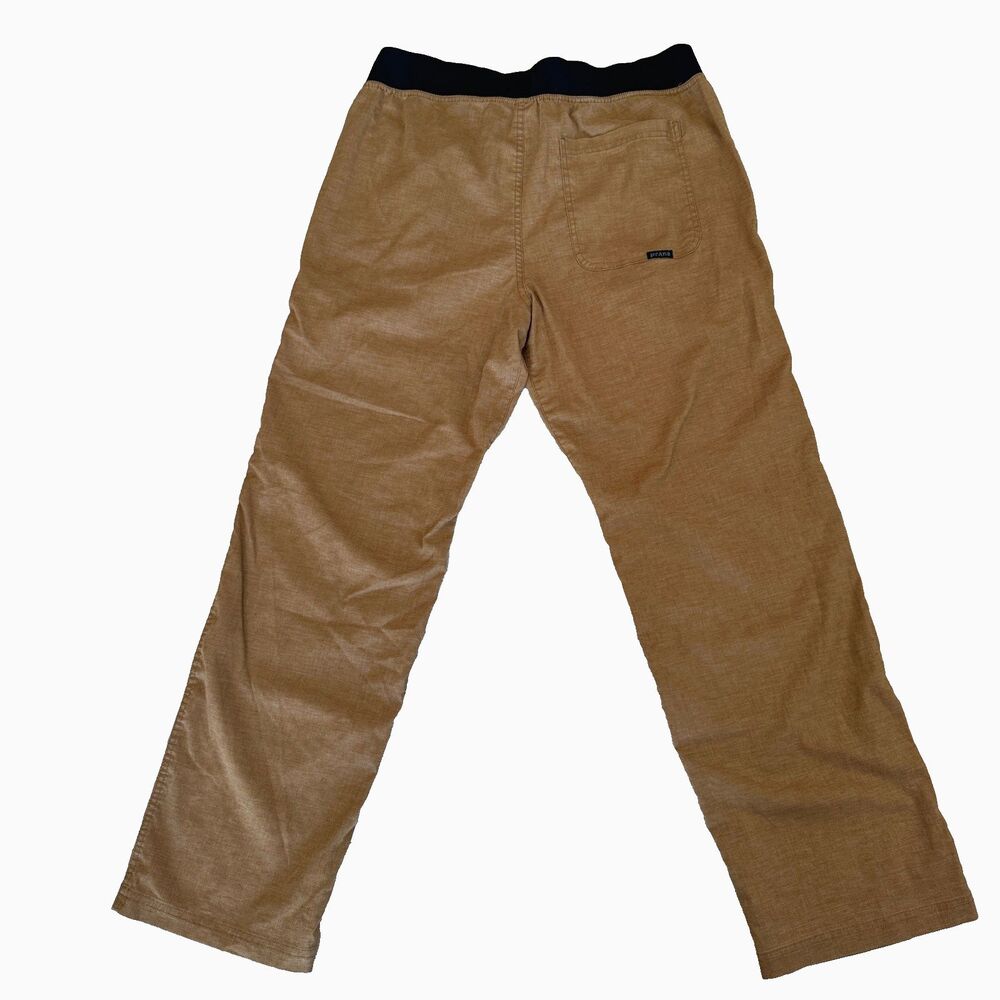 prAna Womens M Gold Pull On Pants Elastic Waist Outdoor Travel Casualcore Pocket - Picture 2 of 9
